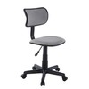 Urban Lifestyle Crushed Velvet Swivel Task Chair, Dark Grey