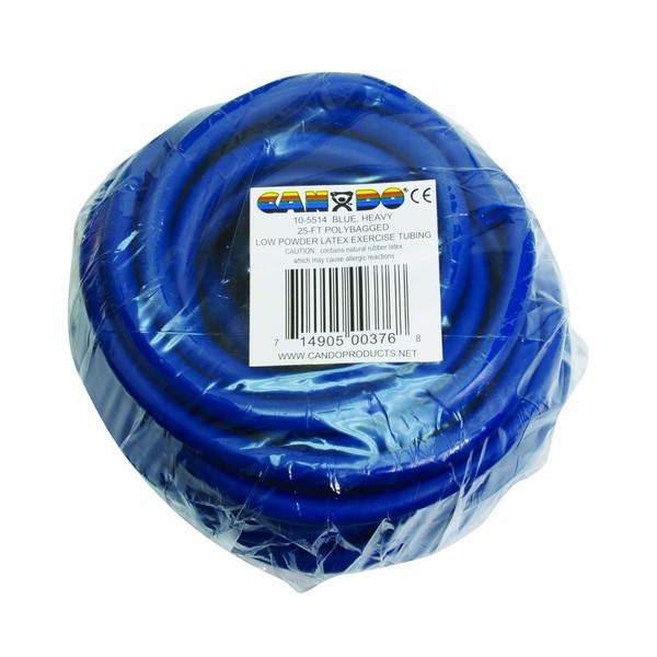 Cando 10-5514 Blue Exercise Tubing, Heavy Resistance, 25' Length