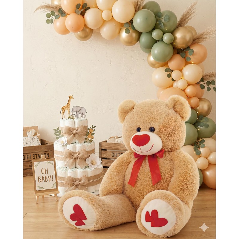 MaoGoLan Giant Teddy Bear 36" Stuffed Animal - Red Heart