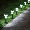 Priddop Solar Lights Outdoor Pathway Lights 8 Pack LED Waterproof
