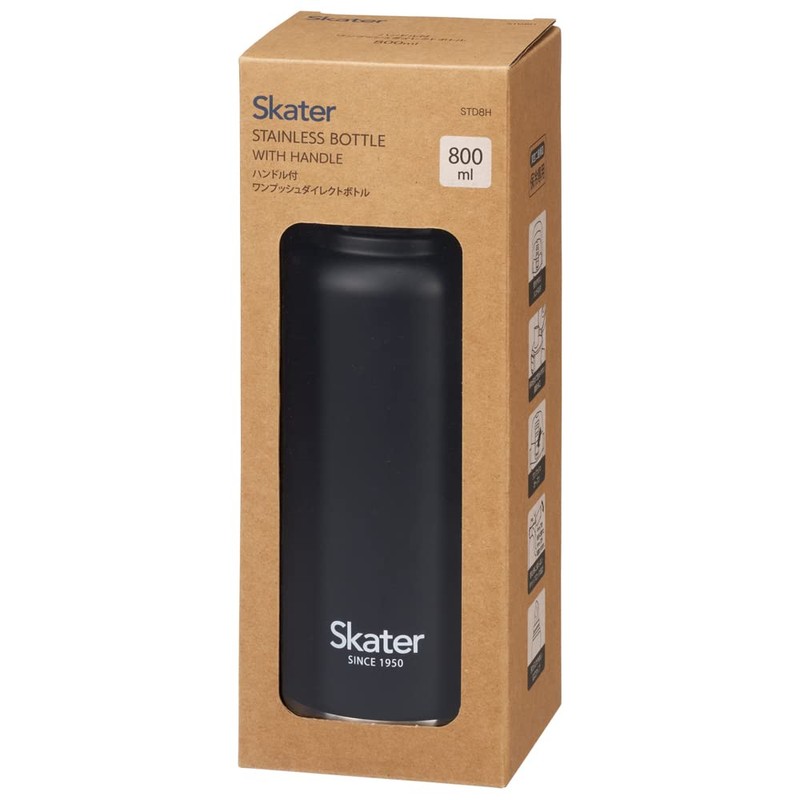 Skater STD8H-A Stainless Steel Direct Bottle with Handle, 28.7 fl