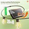 addlon 54(48+6) FT Solar String Lights Waterproof,Patio Lights Solar Powered