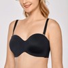 DELIMIRA Women's Strapless Bra Unlined Underwire Minimizer Plus Size Support