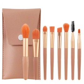 초보자 휴대용 미니 메이크업 브러쉬 8p 여행용 화장솔 Beginner Portable Mini Makeup Brush 8P Travel Makeup Brush Set