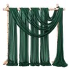 Wedding Arch Draping Fabric,4 Panels 28" x20ft Emerald Green Wedding