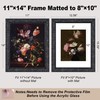 ArtXO 11x14 Black Picture Frames with Mat: Wooden 14x11 Frame