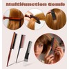 Teaser Comb, 3 Pcs Boar Bristle Hair Teasing Comb with