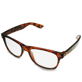 Stylish Neon Geek Glasses Festival Fun Party wear 80's Coloured Fancy Dress Costume (Leopard)