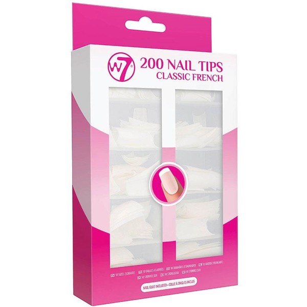 W7 Acrylic Tips Natural 200 Pieces Online Only