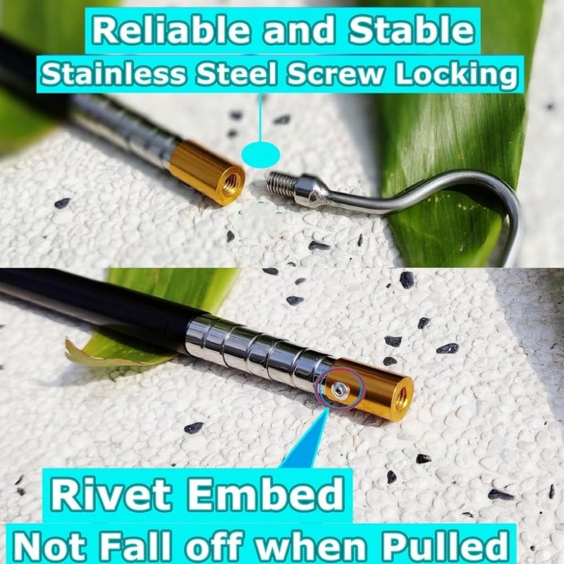 Journdream Snake Catcher Snake Hook, Reptile Catcher Made of Stainless