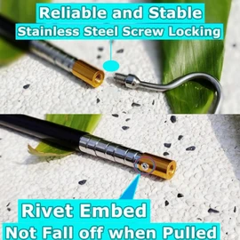 Journdream Snake Catcher Snake Hook, Reptile Catcher Made of Stainless Steel, for Rattlesnakes Python Copperhead Removal Catching