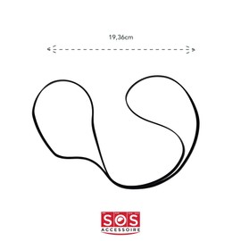 1936H6 V-Belt Drive Belt for Dryer No 481235818164 Bauknecht Whirlpool