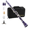 MoResolune Bb Clarinet, Nickel-Plated B Flat Clarinet for Student Beginner