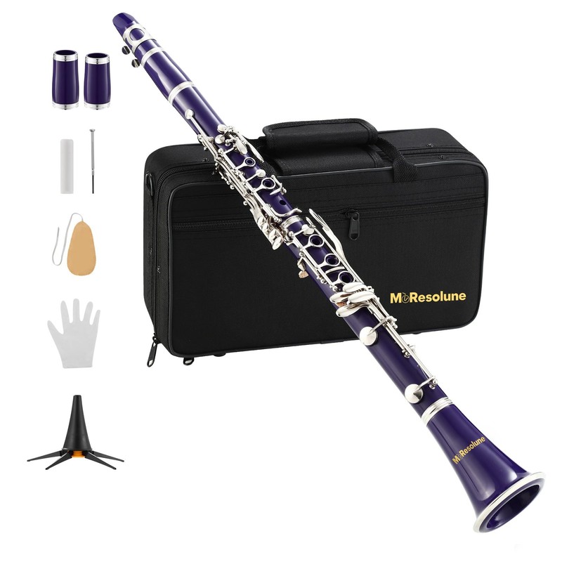 MoResolune Bb Clarinet, Nickel-Plated B Flat Clarinet for Student Beginner