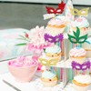 24 piezas de decoración para cupcakes de Mardi Gras, con