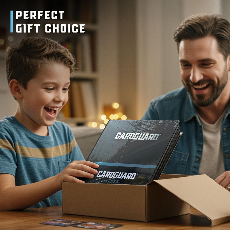 CardGuard Premium 3” Trading Card Binder – 100 Side-Loading Pages