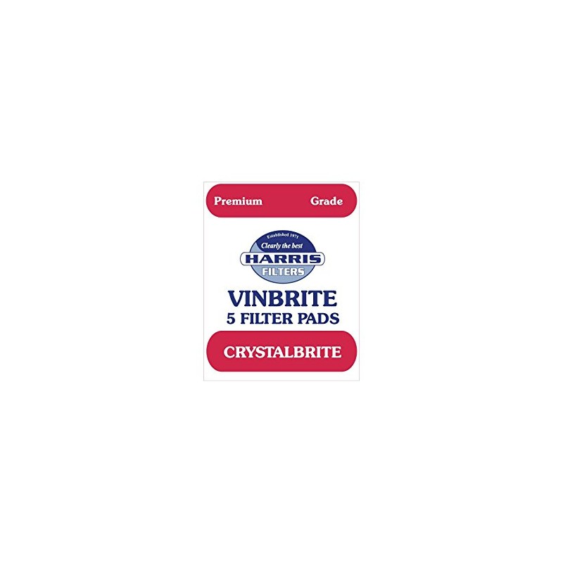 HARRIS 10x Harris Crystalbrite Filter Pads 5-pk Use with Harris