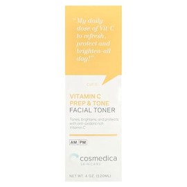 Cosmedica Skincare TONICO FACIAL CON VITAMINA C. Revitaliza las pieles apagadas y equilibra el PH. Con Vitamina C y Extracto de caña de azúcar.