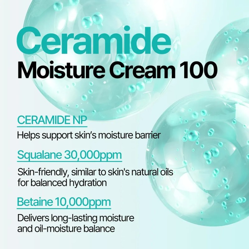 Ceramide Moisture Cream 100, Daily Facial Moisturizer With