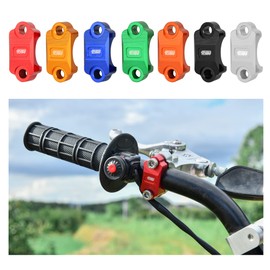 RUTU CNC Motorcycle clamp 7/8 inch Dirt Bike Brake Lever Holder Clamp 1 1/8 for Brake Master Cylinder Clutch Perch Pit Bike CRF250 DRZ YZ KX ATV Quads 4-wheeler Handlebar Refit Accessories, Blue