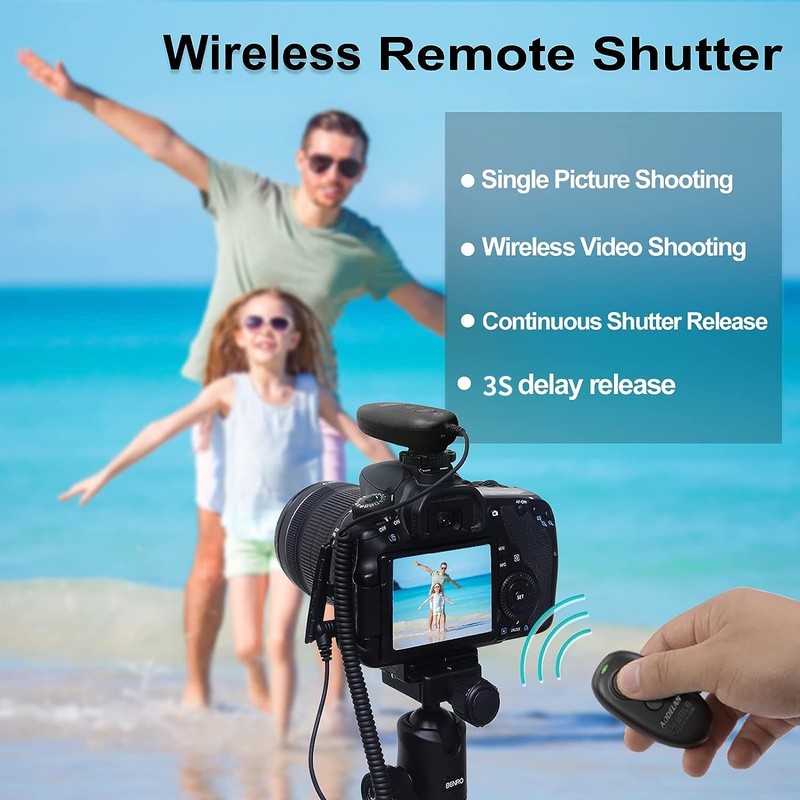 Hanpusen Remote Shutter Release for Canon, Camera Remote Control for