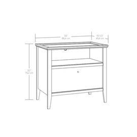 Pemberly Row Engineered Wood and Metal Lateral File in Glacier Oak