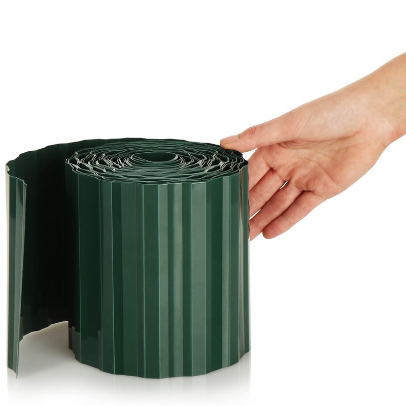 com-four® lawn edging made of plastic - flower bed edging