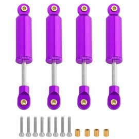 Pothyes Ascent 18 4PCS Built-in Spring Shocks Absorbers Damper for 1/18 RC Crawler Redcat Ascent-18 Metal Upgrade Part (purple, 53mm)