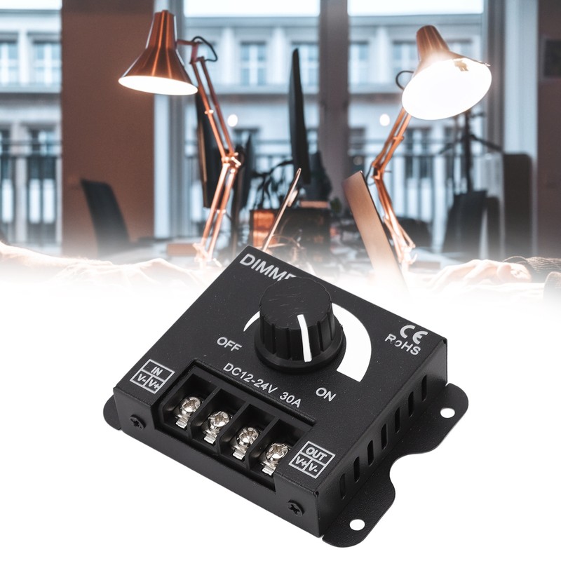 LED Dimmer Single Channel PWM Lighting Stepless Dimming Controller for