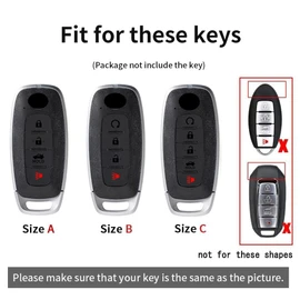 ontto Car key cover fit for Nissan X-trail T33 Qashqai 2022 J12 Ariya Altima Teana 2023 2024 Juke handmade leather key holder case keyring key chain Smart Shell Accessories 4 buttons Black B