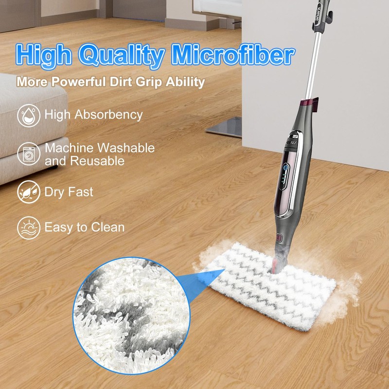 3 Pack Steam Mop Pads Replacement Compatible with Shark Genius
