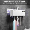 SwanKiss UV Toothbrush Sanitizer Holder for Bathrooms, 5+1+1 Slots Toothbrush