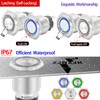 ZJWZJH 15Amp Latching Push Button Switch 19mm 3/4" Hole 12V/24V