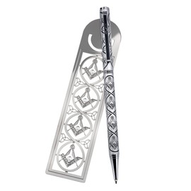 Masonic Ballpoint Pen and Bookmark Set in Presentation Box