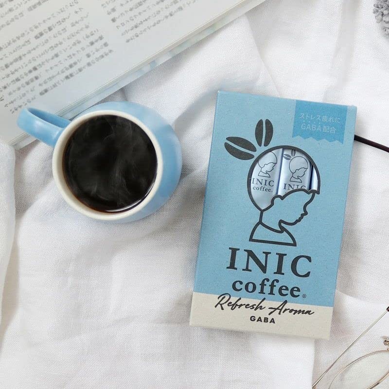 INIC coffee Refreshing Aroma GABA Sticks, 12 Sticks (Formulated with