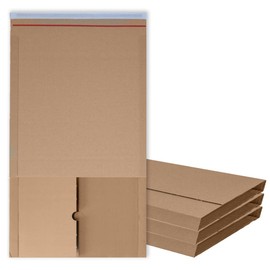 AKAR Book Wrap Mailer (302x215 + 80mm) A4 Postal Boxes for Posting Packaging & Secured Shipping | Protective Corrugated Cardboard Mailer cover from the edges | Perfect for Books, Catalog, Diary (25)