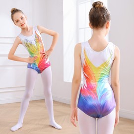 PLIKSUVER Children's Gymnastics Leotard, Girls' Leotard, Sleeveless, Ballet Dance Clothing, 3-14 Years
