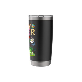 Goldendoodle Dog Happy Easter Egg Hunt Bunny Ear Easter Stainless Steel Insulated Tumbler