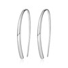 BriLove Tiny Pull Through Earrings Small Threader 925 Sterling Silver