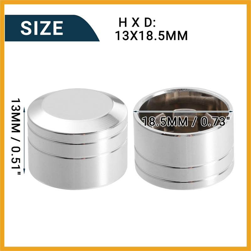 Partuto Flat Head Bolt Cover Fit 9mm-12mm | Chrome Silver