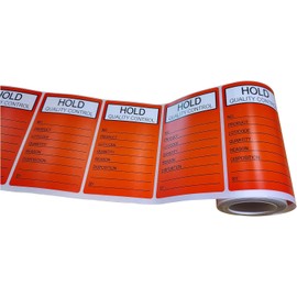 Hold Quality Control Labels Stickers, 3×5 Inch Quality Hold Stickers Inventory Control Labels for Shipping,Inventory,Production Line,Warehouse,Management,Inspection(200Pcs)