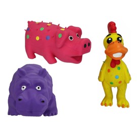 Multipet Latex Squeaking Mini Toy Bundle