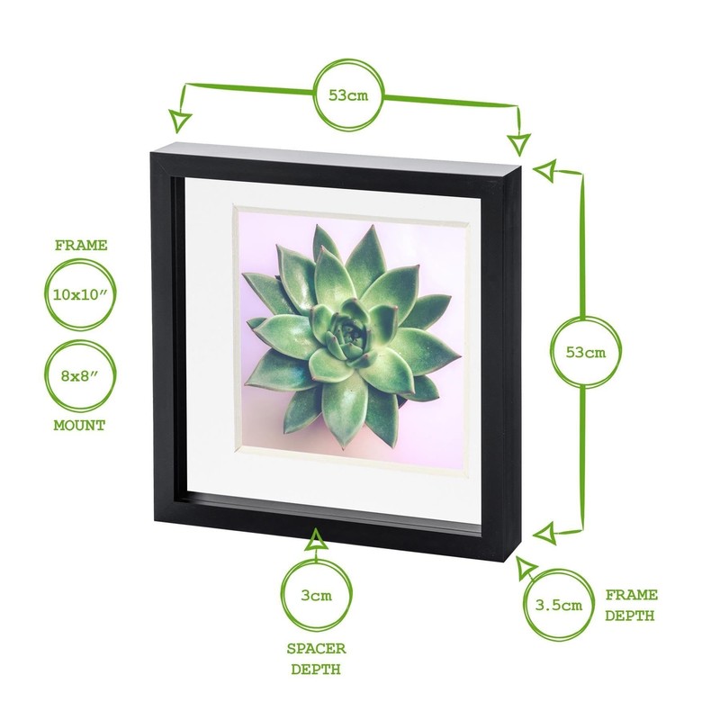 Nicola Spring 10'' x 10'' 3D Box Photo Frame with