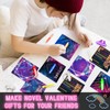 Valentines Day Cards for Kids-28 rings with glow stick, 28