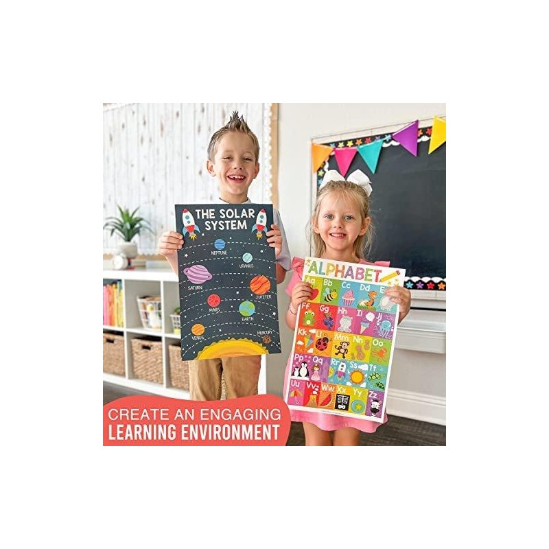 Colorful Educational Posters | Set of 16 | Classroom Supplies