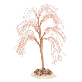 PATIKIL Crystal Tree Gifts for Women, Handcrafted Money Tree of Life Natural Stones for Wealth and Luck Home Office Decor Birthday Gifts for Mom & Dad, Pink Quartz