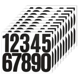 3 Inch Self Adhesive Number Stickers - 100 Pcs Vinyl House Address Numbers 0-9 for Mailbox, Apartment Door - Large Adhesive Signs (Black)