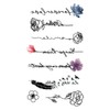 KING HORSE Tattoo Sticker English Letters Flower (hmm1356)
