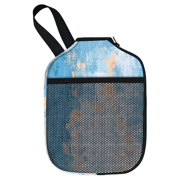 FakeFace Pickleball Paddle Cover with Carrying Strap and Net, Zippered