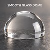 Clear Glass Half Ball Paperweight Magnifier, Crystal Dome Desk Decor